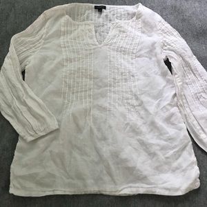 White Talbots Linen Blouse